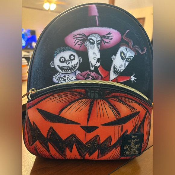 Disney Handbags - Disney Black and Orange Nightmare Before Christmas Loungefly